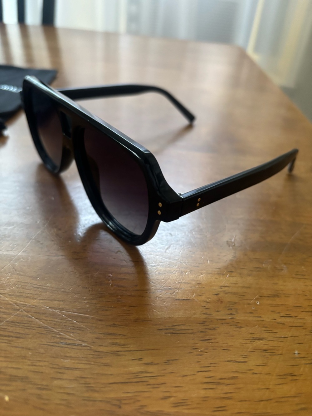 Retro square aviator polarized sunglasses - Picture 3 of 5